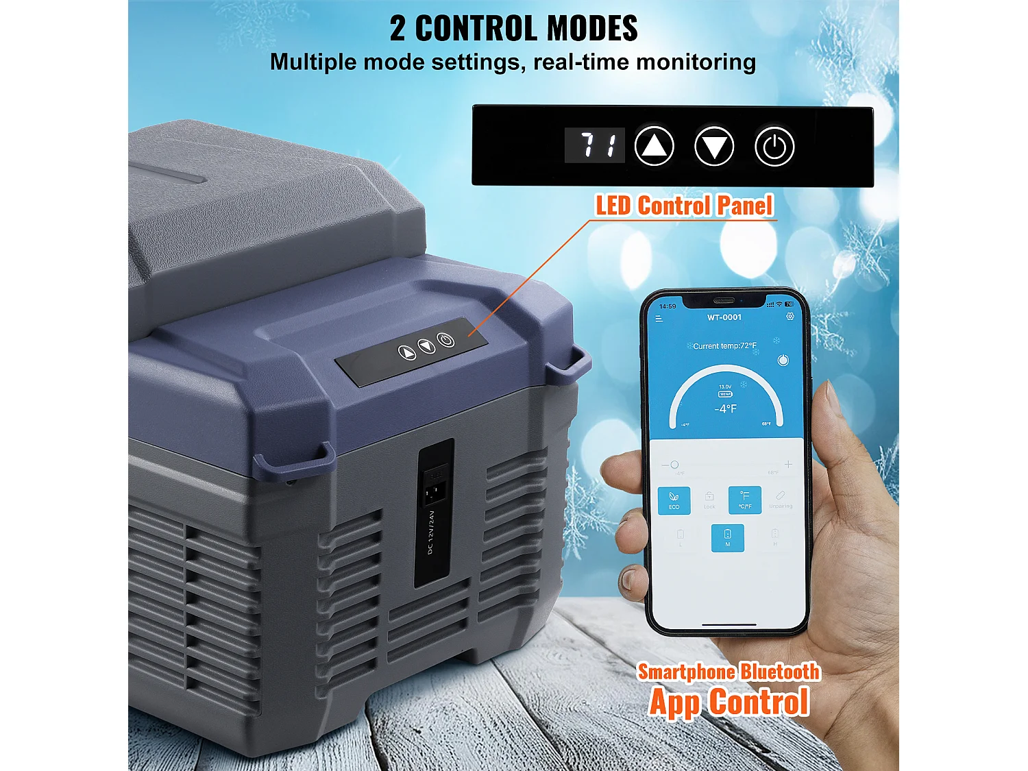 Lodówka Samochodowa SucceBuy 12L Przenośna Lodówka Samochodowa Jednostrefowa do Samochodu i Domu