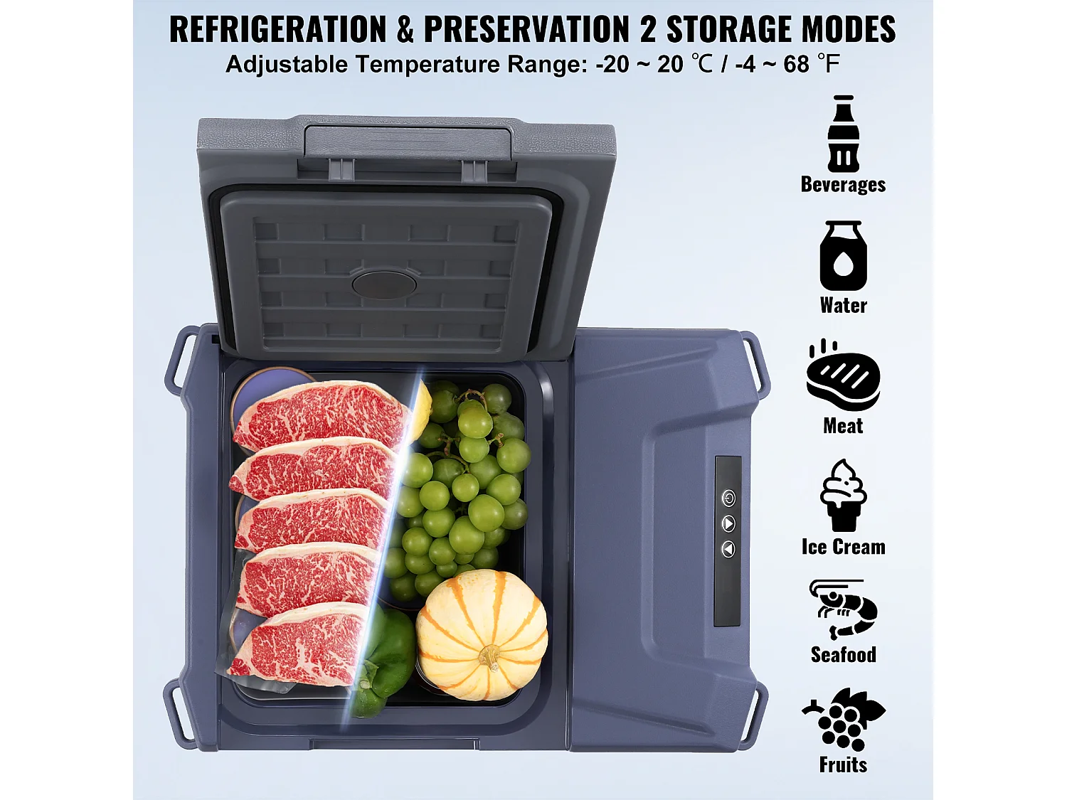 Réfrigérateur de Voiture SucceBuy Réfrigérateur Congélateur Portable pour Voiture 9L à Zone Unique pour les Voyages et la Maison