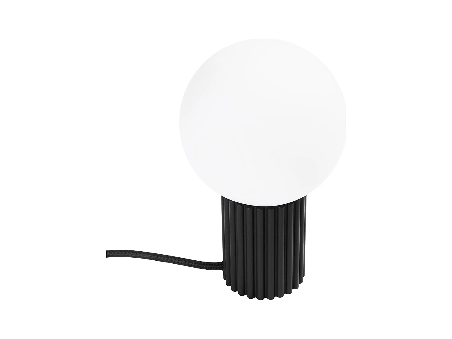 Lampe De Bureau Halo Moderne En Aluminium/Verre - 1 Sources Lumineuses - L.12 X H.19 Cm - Noir