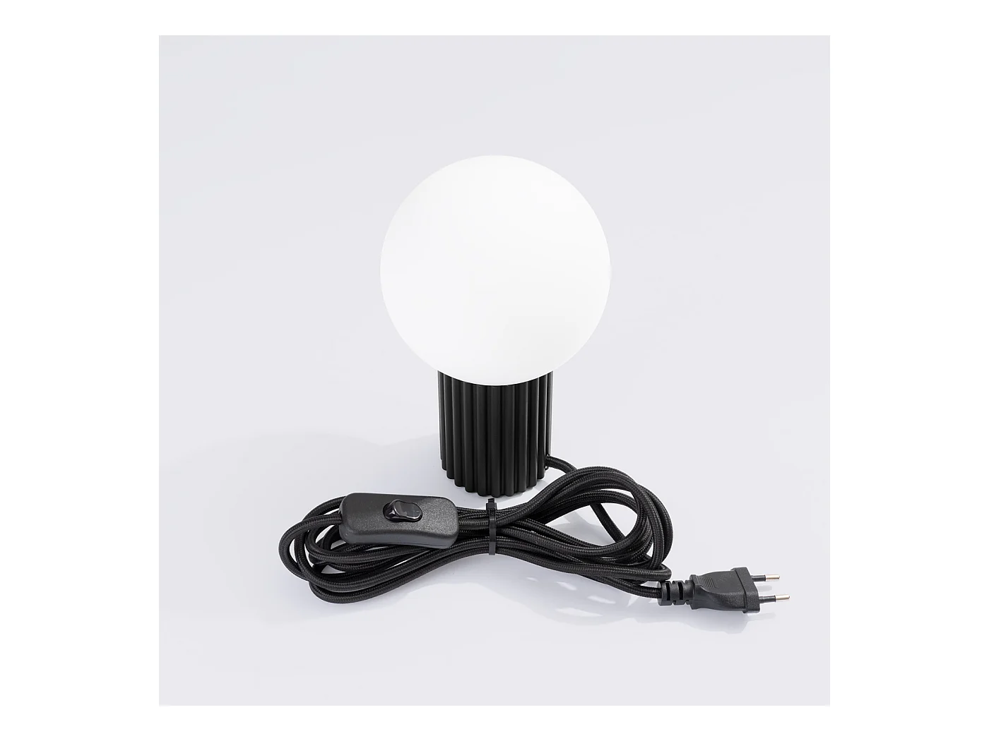 Schreibtischlampe Halo Modern Aus  Aluminium/Glas - 1 Lichtquellen - L.12 X H. Cm - Schwarz