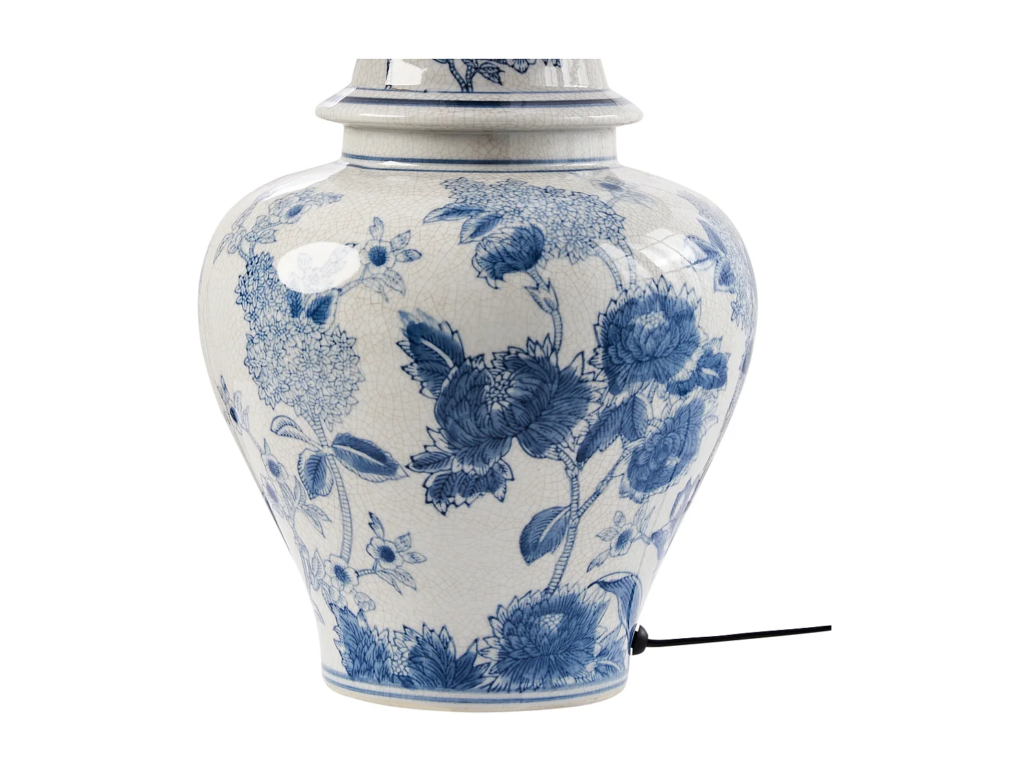 Tischleuchte SORRAIA Porzellan Weiss / Blau