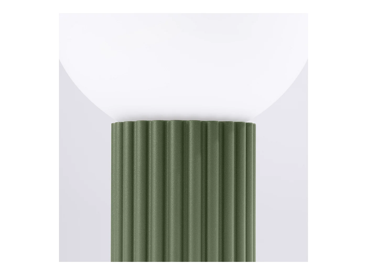 Lampe De Bureau Halo Moderne En Aluminium/Verre - 1 Sources Lumineuses - L.12 X H.19 Cm - Vert Olive