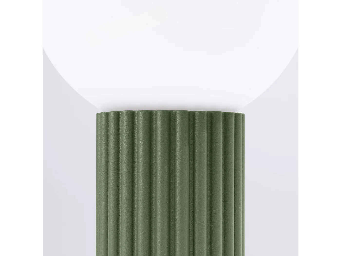 Lampe De Bureau Halo Moderne En Aluminium/Verre - 1 Sources Lumineuses - L.12 X H.19 Cm - Vert Olive