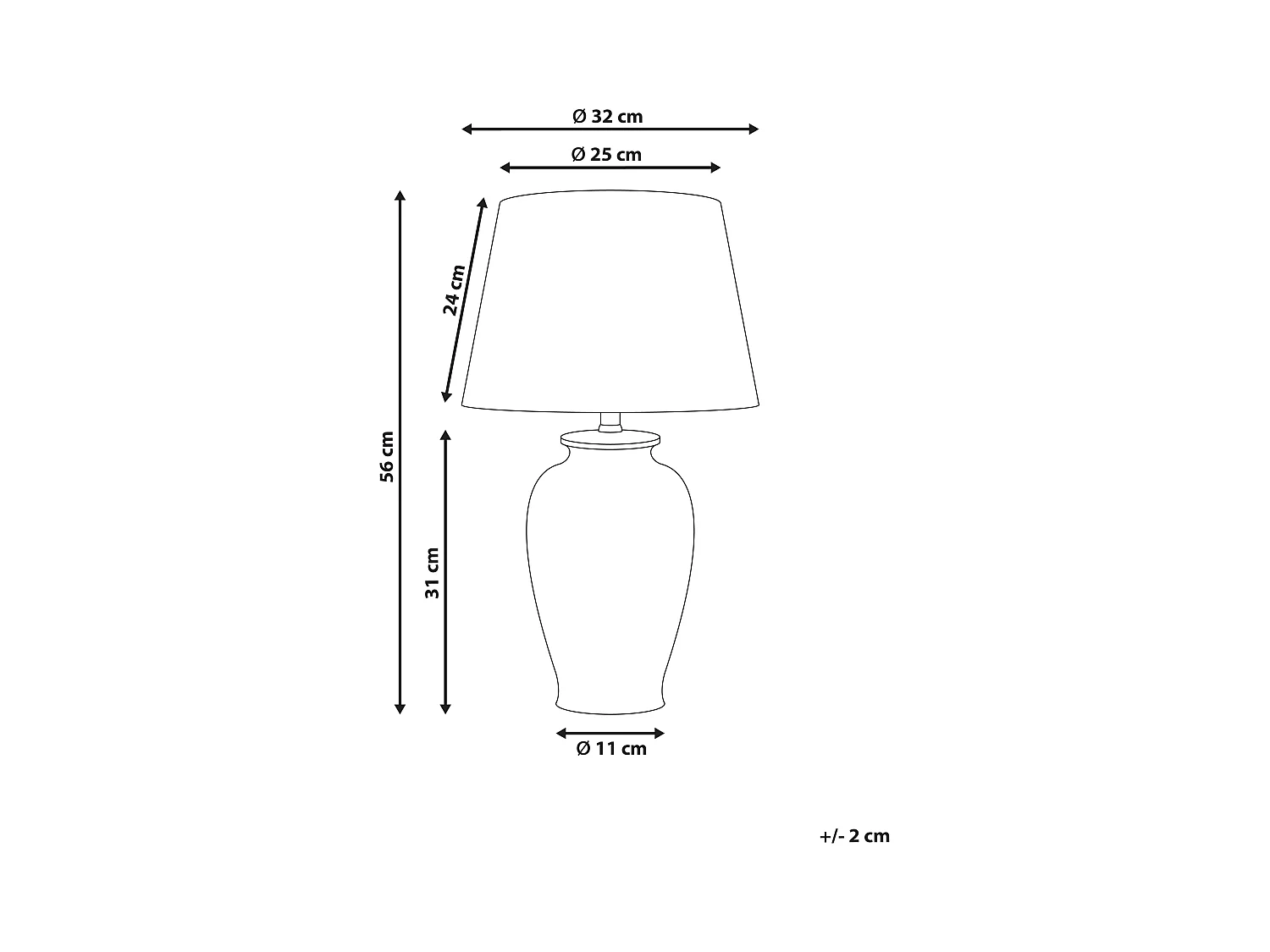 Lampe à poser ACROSSO Porcelaine Blanc