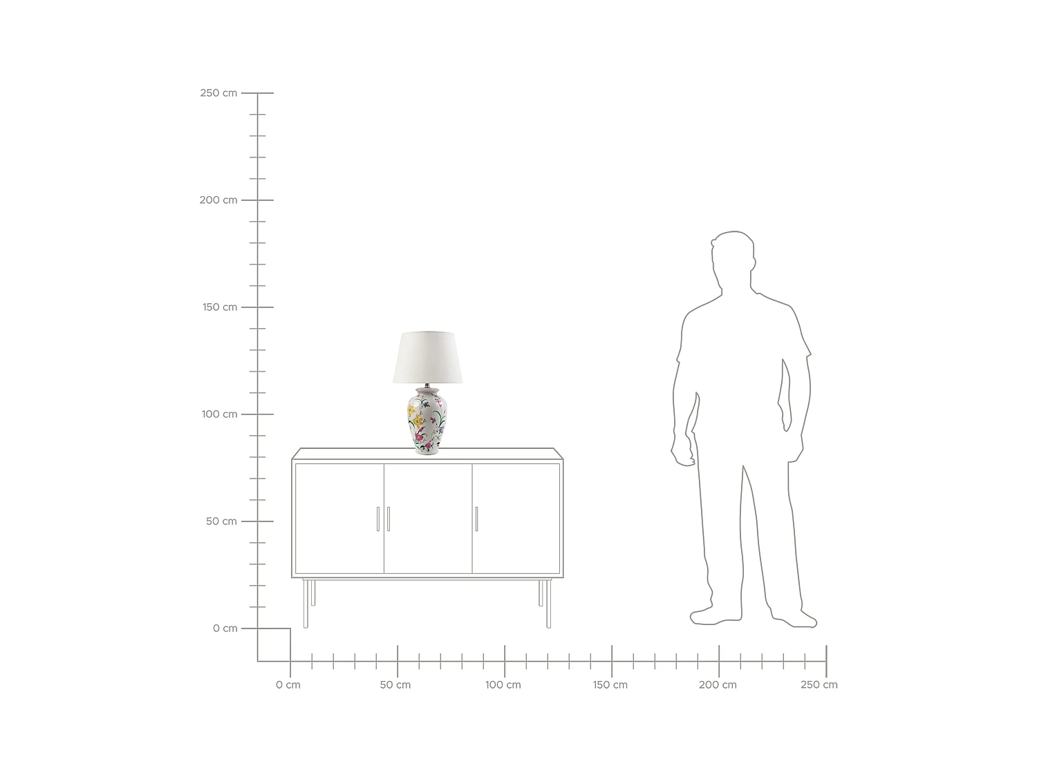 Lampe à poser ACROSSO Porcelaine Blanc