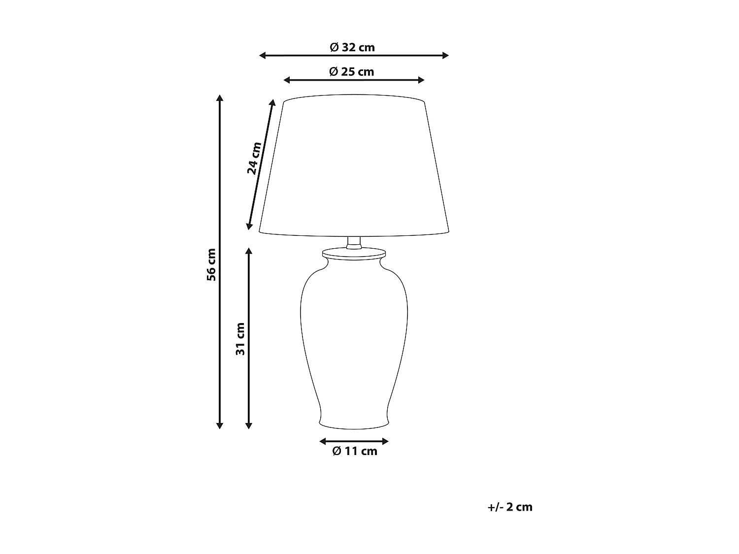 Lampe à poser ACROSSO Porcelaine Blanc