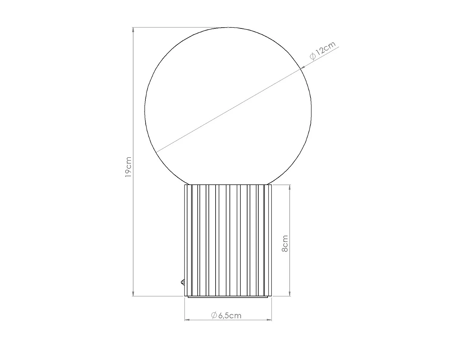 Lampe De Bureau Halo Moderne En Aluminium/Verre - 1 Sources Lumineuses - L.12 X H.19 Cm - Ocre Rouge
