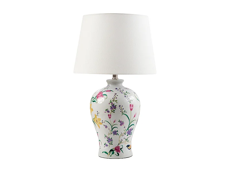 Lampa stołowa FEBROS Porcelana Biały