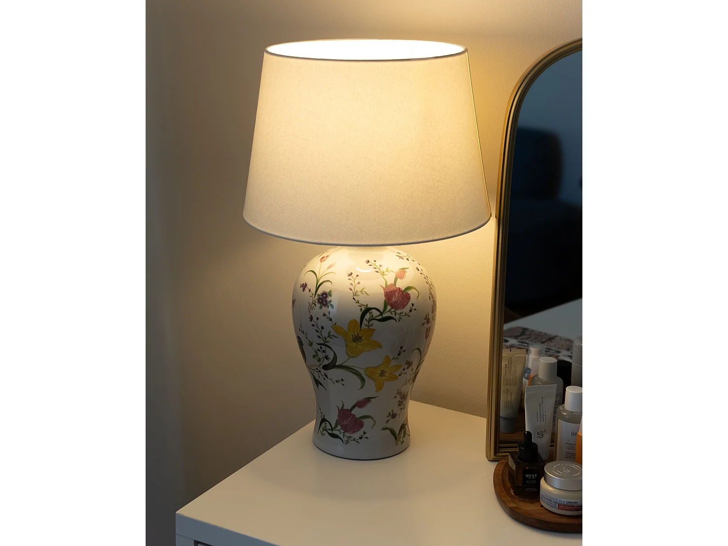 Lampe à poser FEBROS Porcelaine Blanc