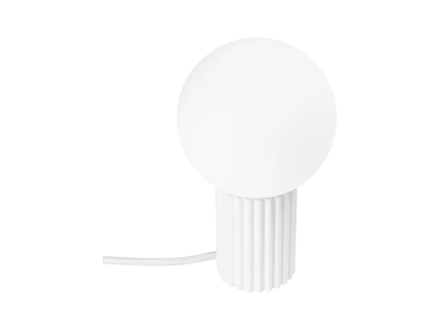 Lampe De Bureau Halo Moderne En Aluminium/Verre - 1 Sources Lumineuses - L.12 X H.19 Cm - Blanc