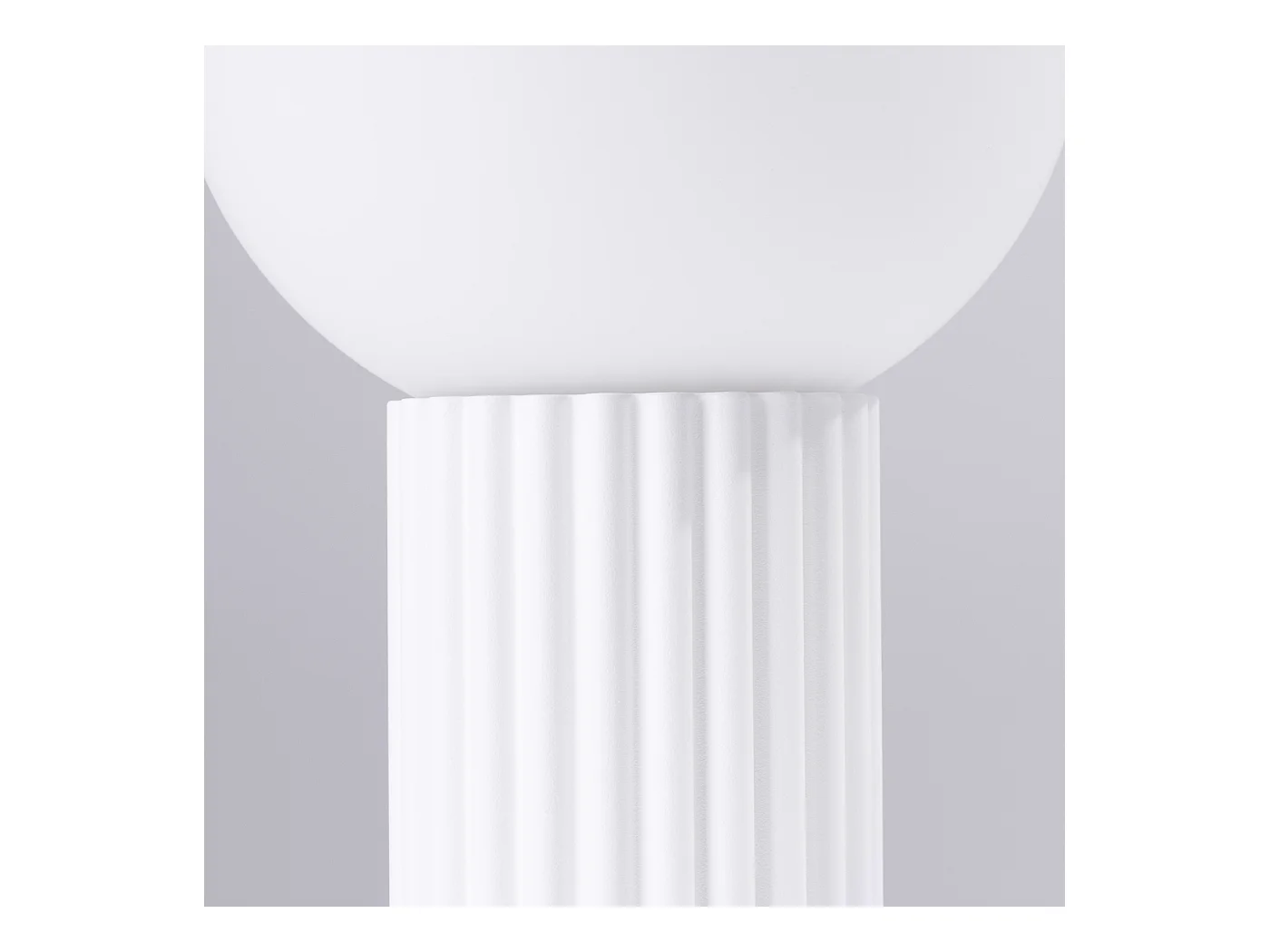Lampe De Bureau Halo Moderne En Aluminium/Verre - 1 Sources Lumineuses - L.12 X H.19 Cm - Blanc
