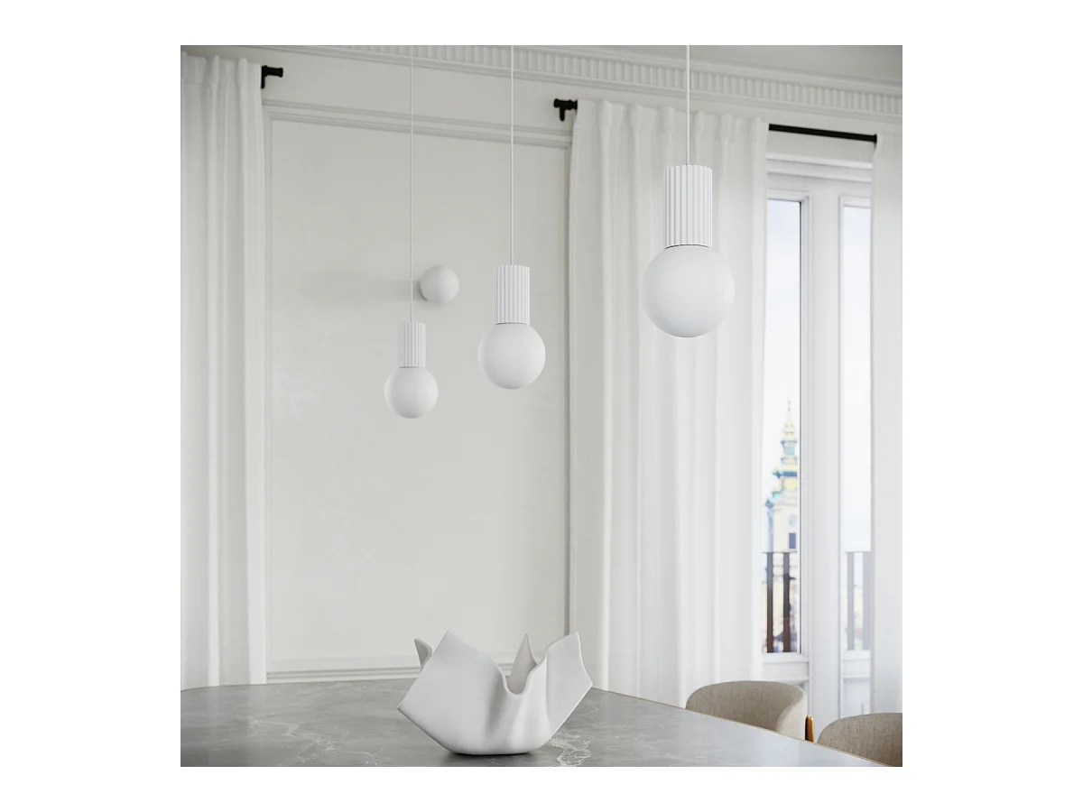 Lampe De Bureau Halo Moderne En Aluminium/Verre - 1 Sources Lumineuses - L.12 X H.19 Cm - Blanc