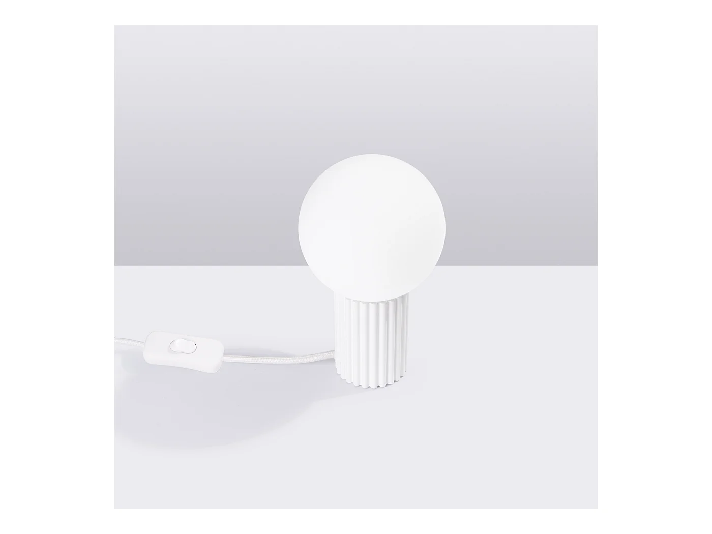 Schreibtischlampe Halo Modern Aus  Aluminium/Glas - 1 Lichtquellen - L.12 X H. Cm - Weiß