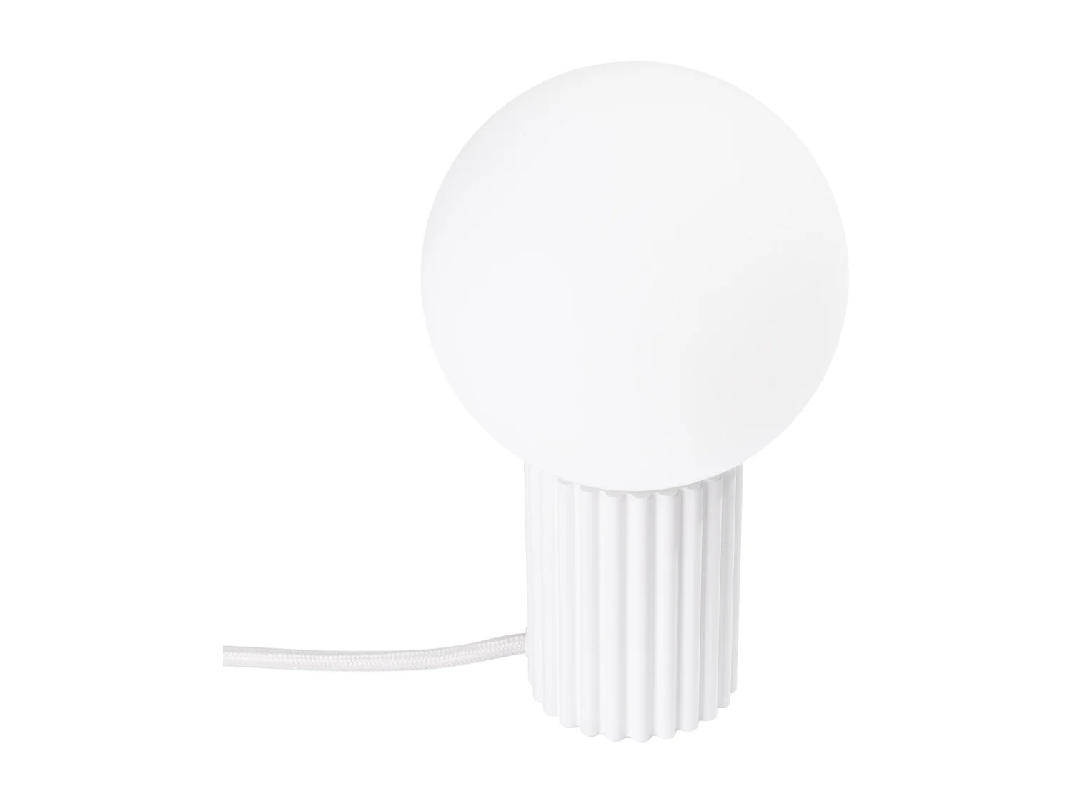 Lampe De Bureau Halo Moderne En Aluminium/Verre - 1 Sources Lumineuses - L.12 X H.19 Cm - Blanc