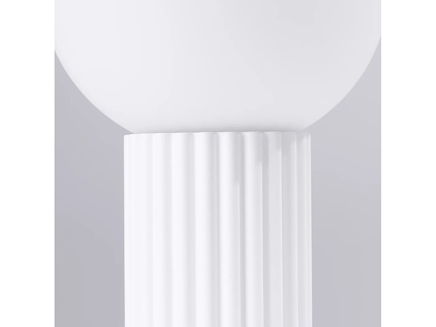Lampe De Bureau Halo Moderne En Aluminium/Verre - 1 Sources Lumineuses - L.12 X H.19 Cm - Blanc