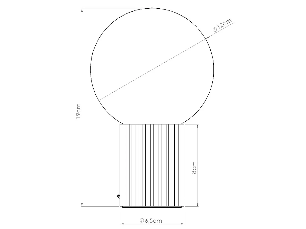 Lampe De Bureau Halo Moderne En Aluminium/Verre - 1 Sources Lumineuses - L.12 X H.19 Cm - Blanc