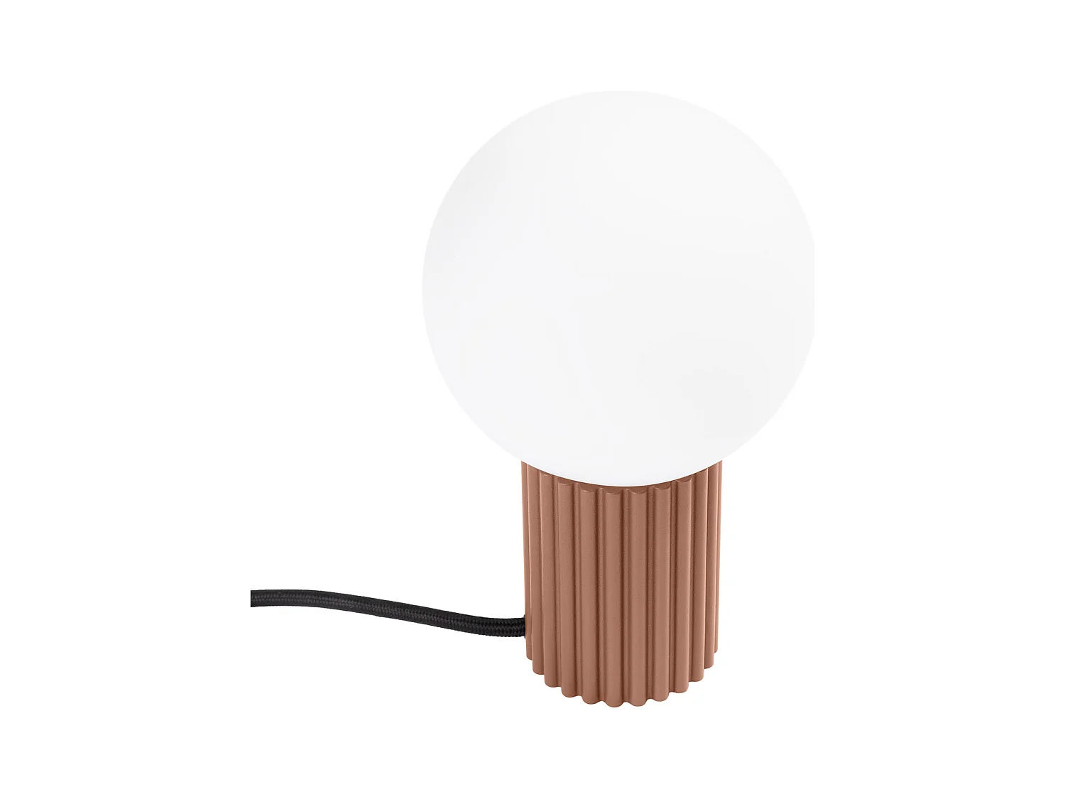 Lampe De Bureau Halo Moderne En Aluminium/Verre - 1 Sources Lumineuses - L.12 X H.19 Cm - Moka