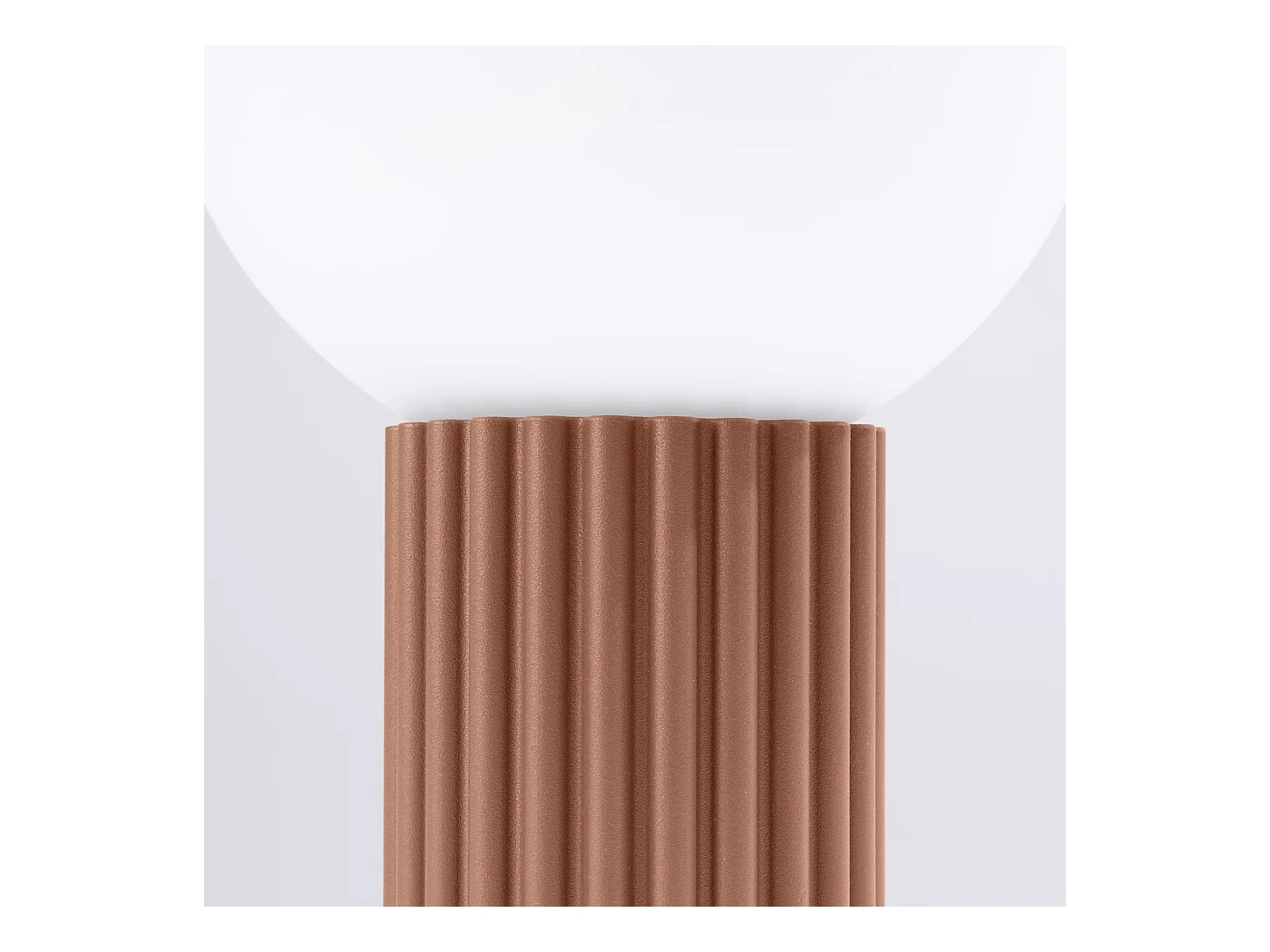 Lampe De Bureau Halo Moderne En Aluminium/Verre - 1 Sources Lumineuses - L.12 X H.19 Cm - Moka