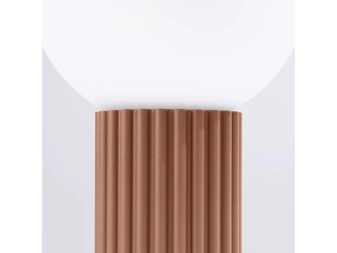 Lampe De Bureau Halo Moderne En Aluminium/Verre - 1 Sources Lumineuses - L.12 X H.19 Cm - Moka