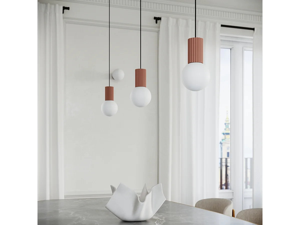 Lampe De Bureau Halo Moderne En Aluminium/Verre - 1 Sources Lumineuses - L.12 X H.19 Cm - Moka