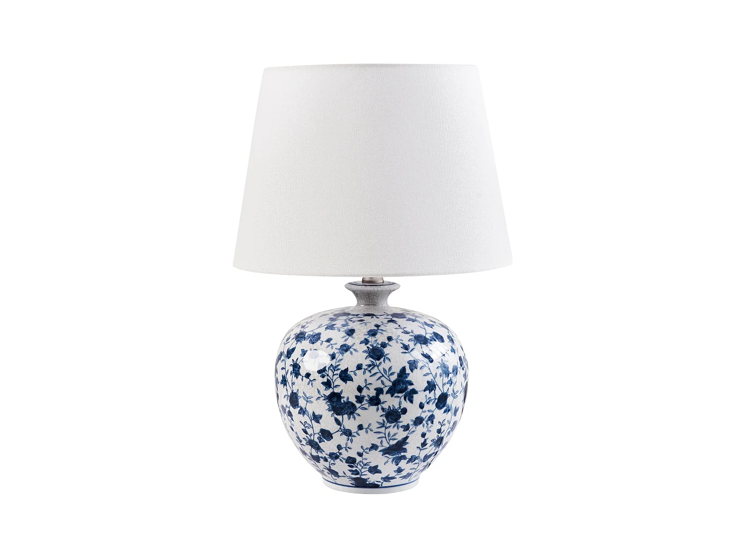 Lampe à poser SILVES Porcelaine Blanc/bleu