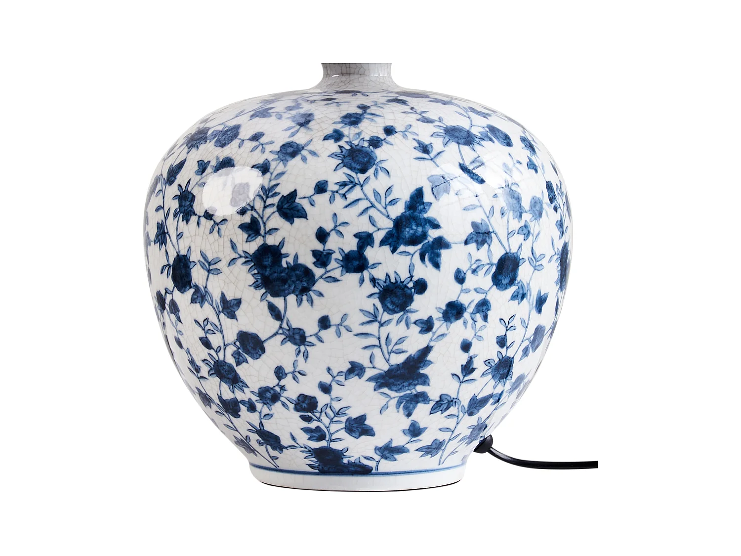 Lampe à poser SILVES Porcelaine Blanc/bleu