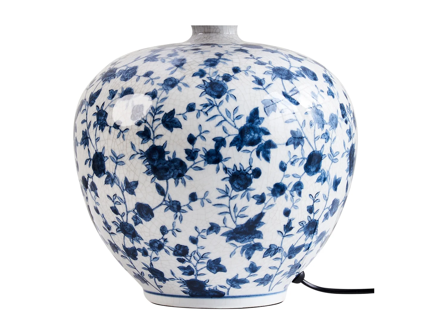 Lampe à poser SILVES Porcelaine Blanc/bleu