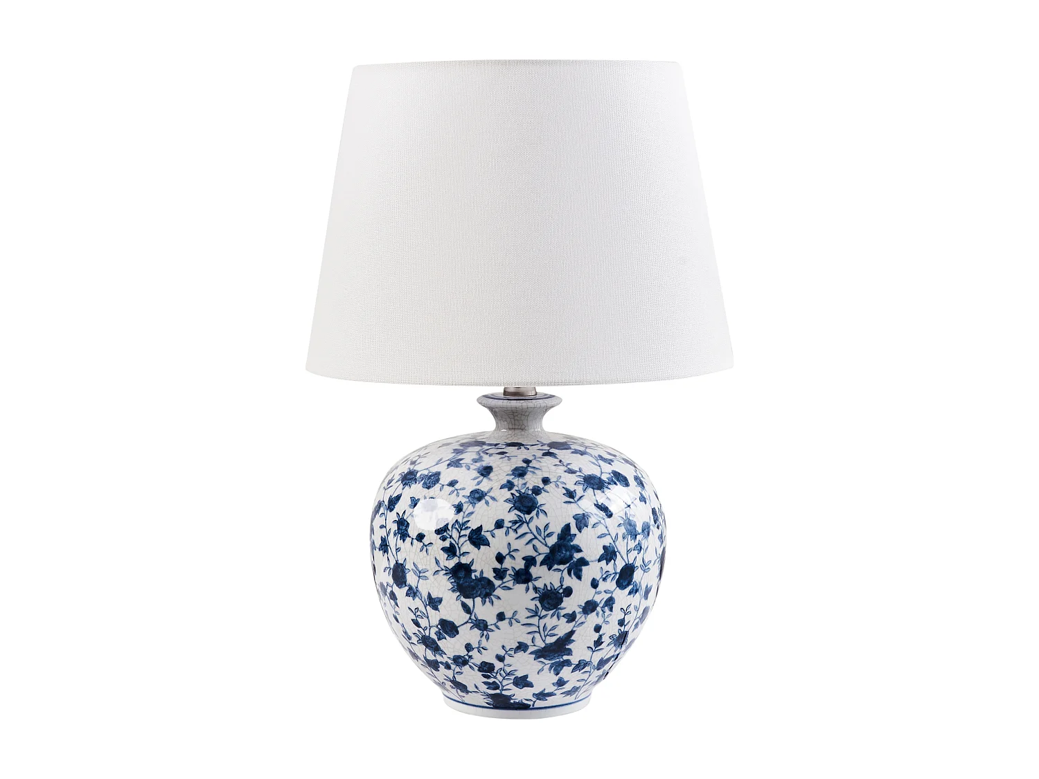 Lampe à poser SILVES Porcelaine Blanc/bleu