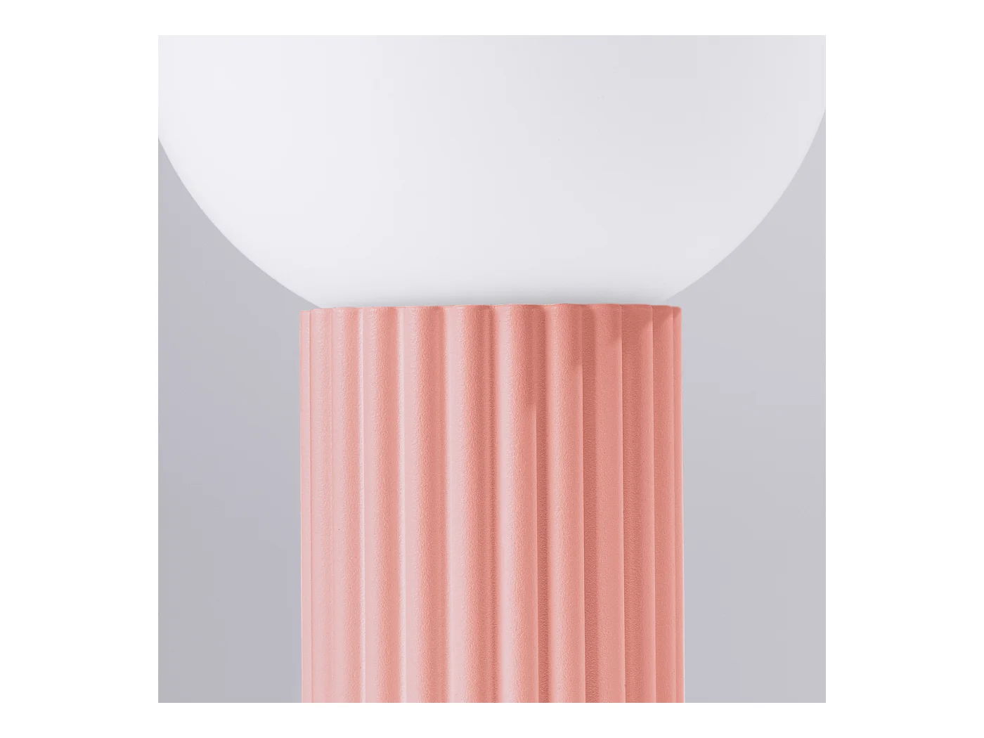 Lampe De Bureau Halo Moderne En Aluminium/Verre - 1 Sources Lumineuses - L.12 X H.19 Cm - Pêche