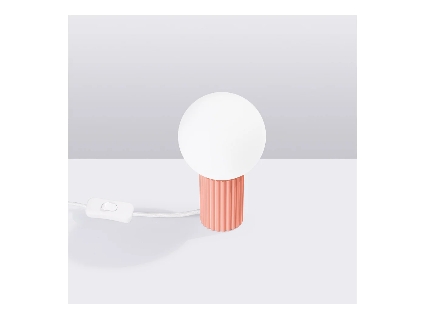 Schreibtischlampe Halo Modern Aus  Aluminium/Glas - 1 Lichtquellen - L.12 X H. Cm - Pfirsich