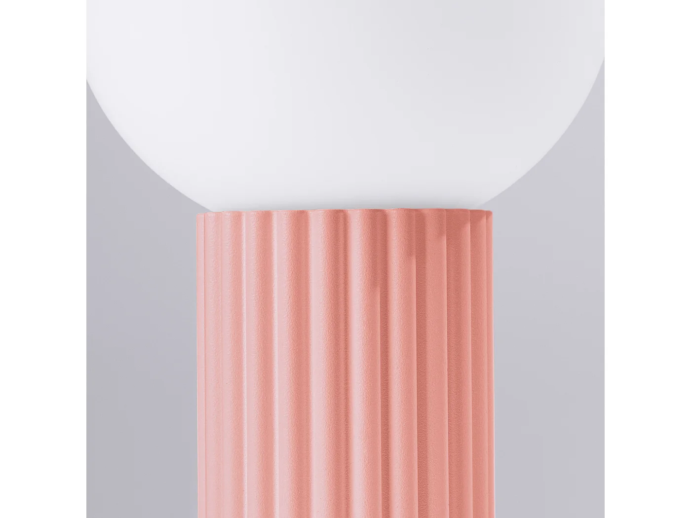 Lampe De Bureau Halo Moderne En Aluminium/Verre - 1 Sources Lumineuses - L.12 X H.19 Cm - Pêche