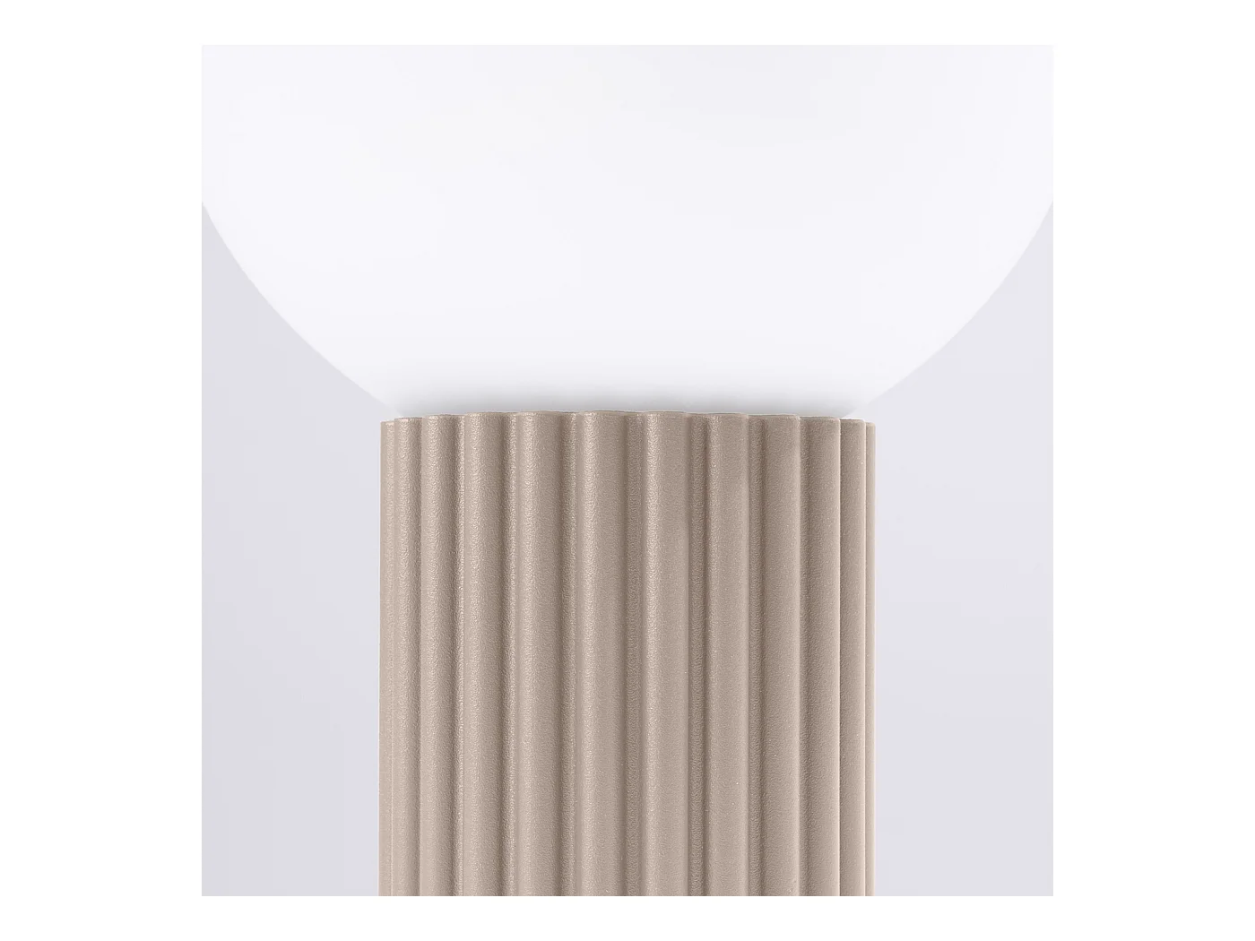 Lampe De Bureau Halo Moderne En Aluminium/Verre - 1 Sources Lumineuses - L.12 X H.19 Cm - Taupe