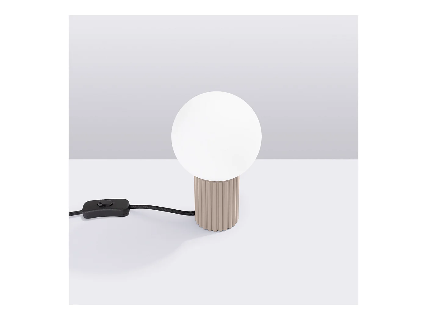 Schreibtischlampe Halo Modern Aus  Aluminium/Glas - 1 Lichtquellen - L.12 X H. Cm - Taupe