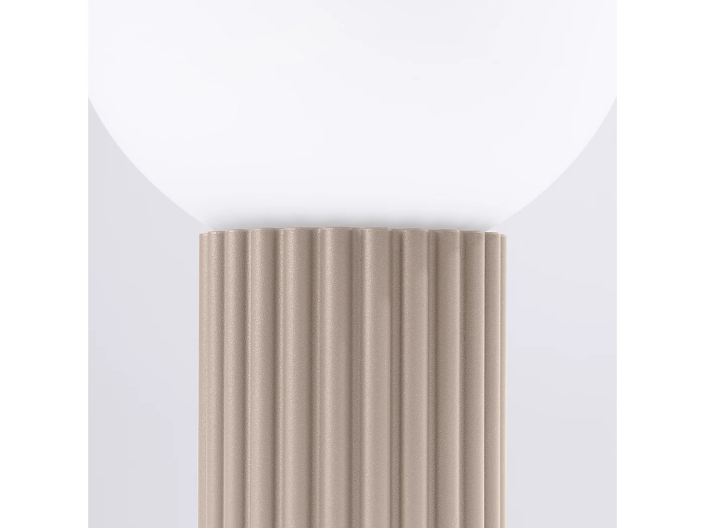 Lampe De Bureau Halo Moderne En Aluminium/Verre - 1 Sources Lumineuses - L.12 X H.19 Cm - Taupe