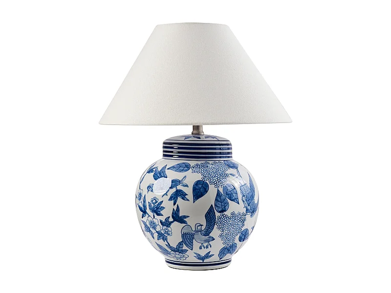Lampa stołowa ARUNCA Porcelana Biały/ niebieski