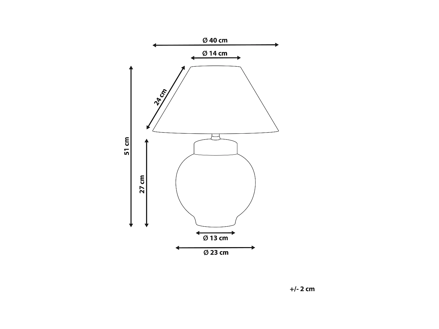Lampe à poser ARUNCA Porcelaine Blanc/bleu