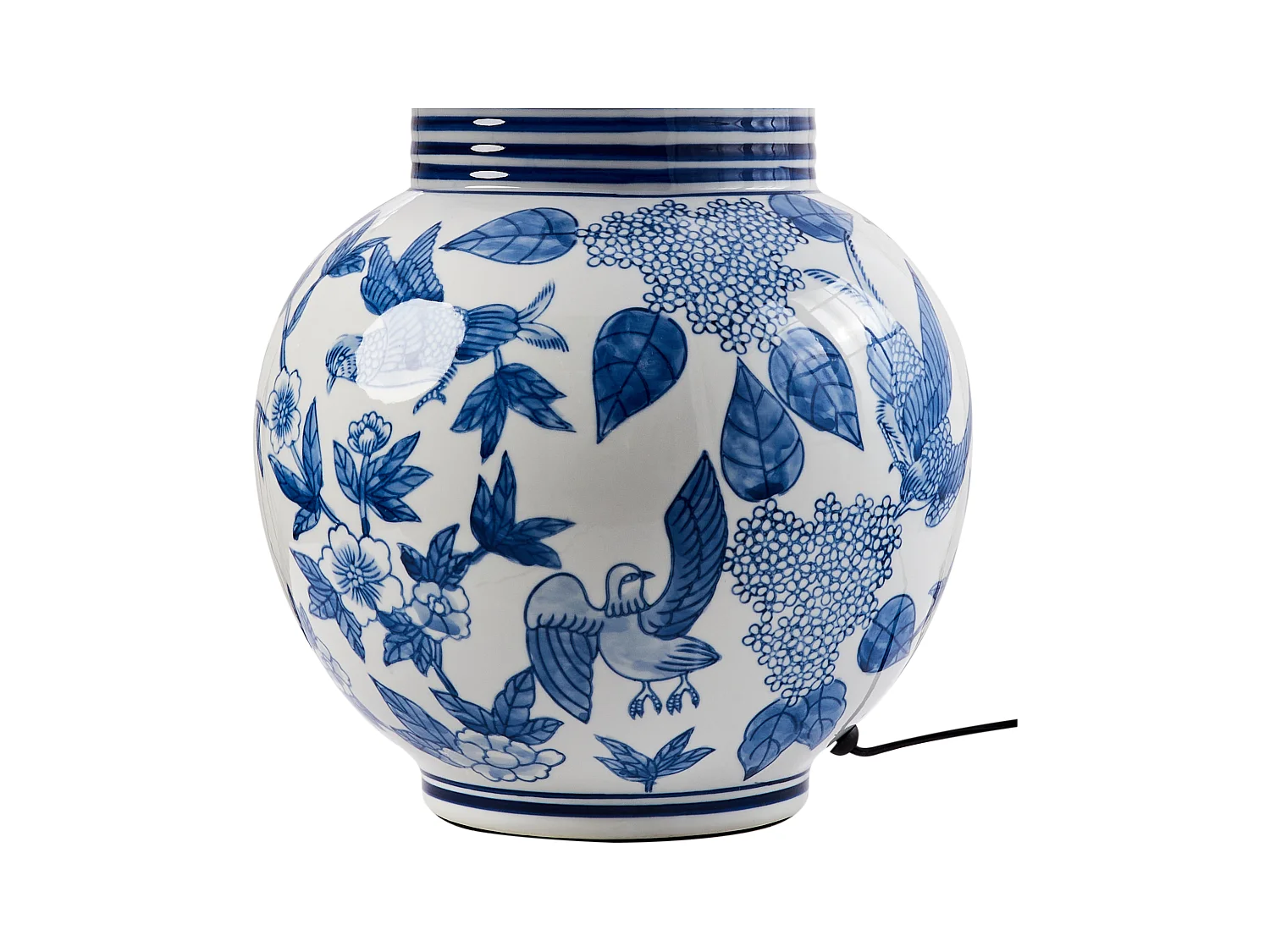 Lampe à poser ARUNCA Porcelaine Blanc/bleu