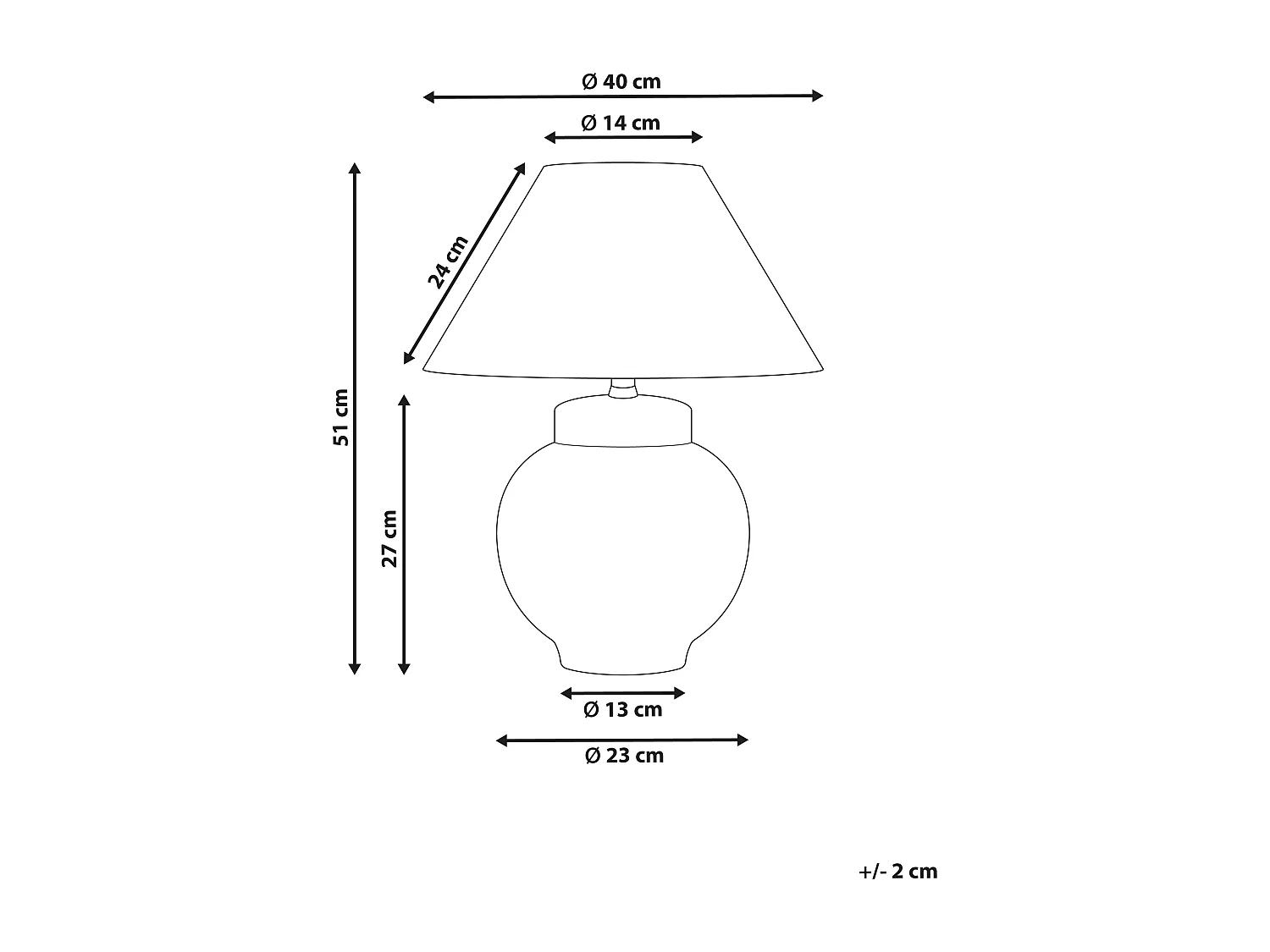 Lampe à poser ARUNCA Porcelaine Blanc/bleu
