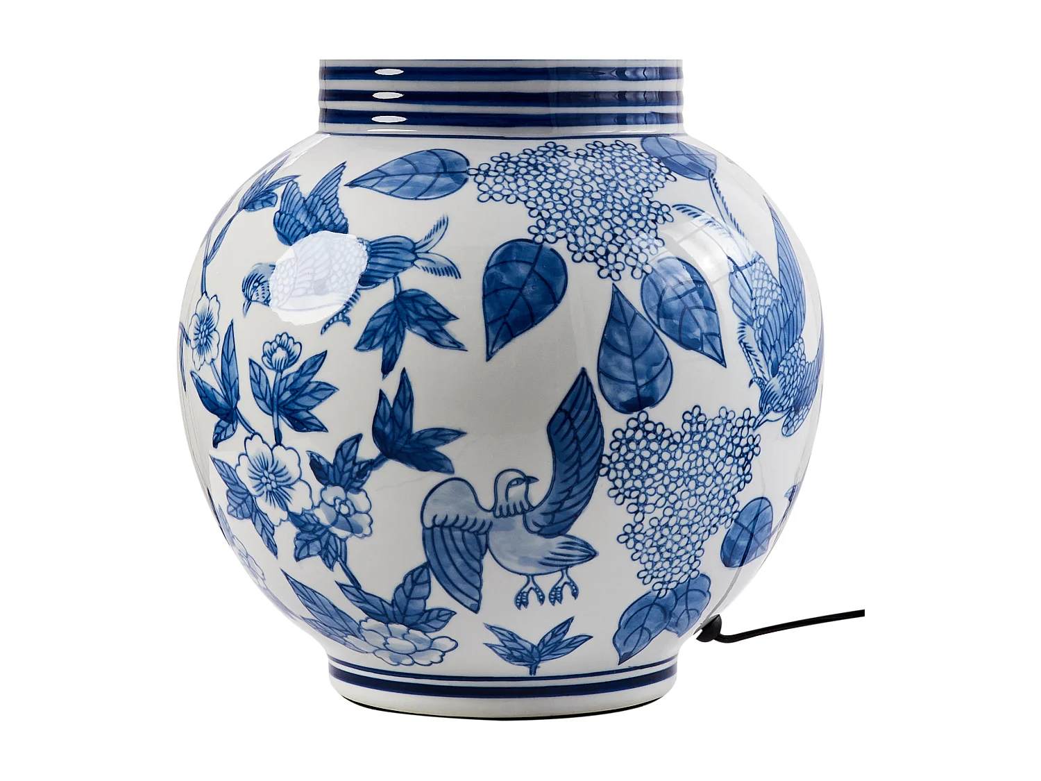 Lampe à poser ARUNCA Porcelaine Blanc/bleu