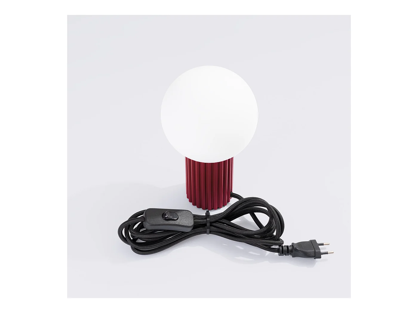 Schreibtischlampe Halo Modern Aus  Aluminium/Glas - 1 Lichtquellen - L.12 X H. Cm - Burgund