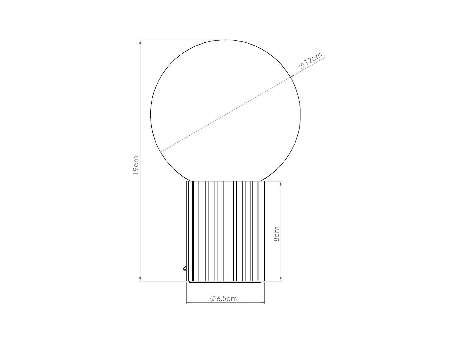 Schreibtischlampe Halo Modern Aus  Aluminium/Glas - 1 Lichtquellen - L.12 X H. Cm - Burgund