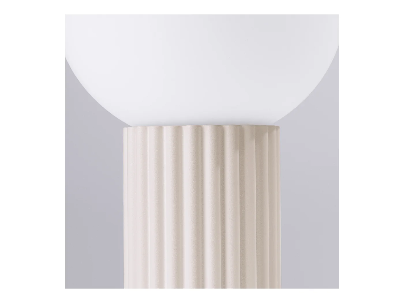 Schreibtischlampe Halo Modern Aus  Aluminium/Glas - 1 Lichtquellen - L.12 X H. Cm - Beige