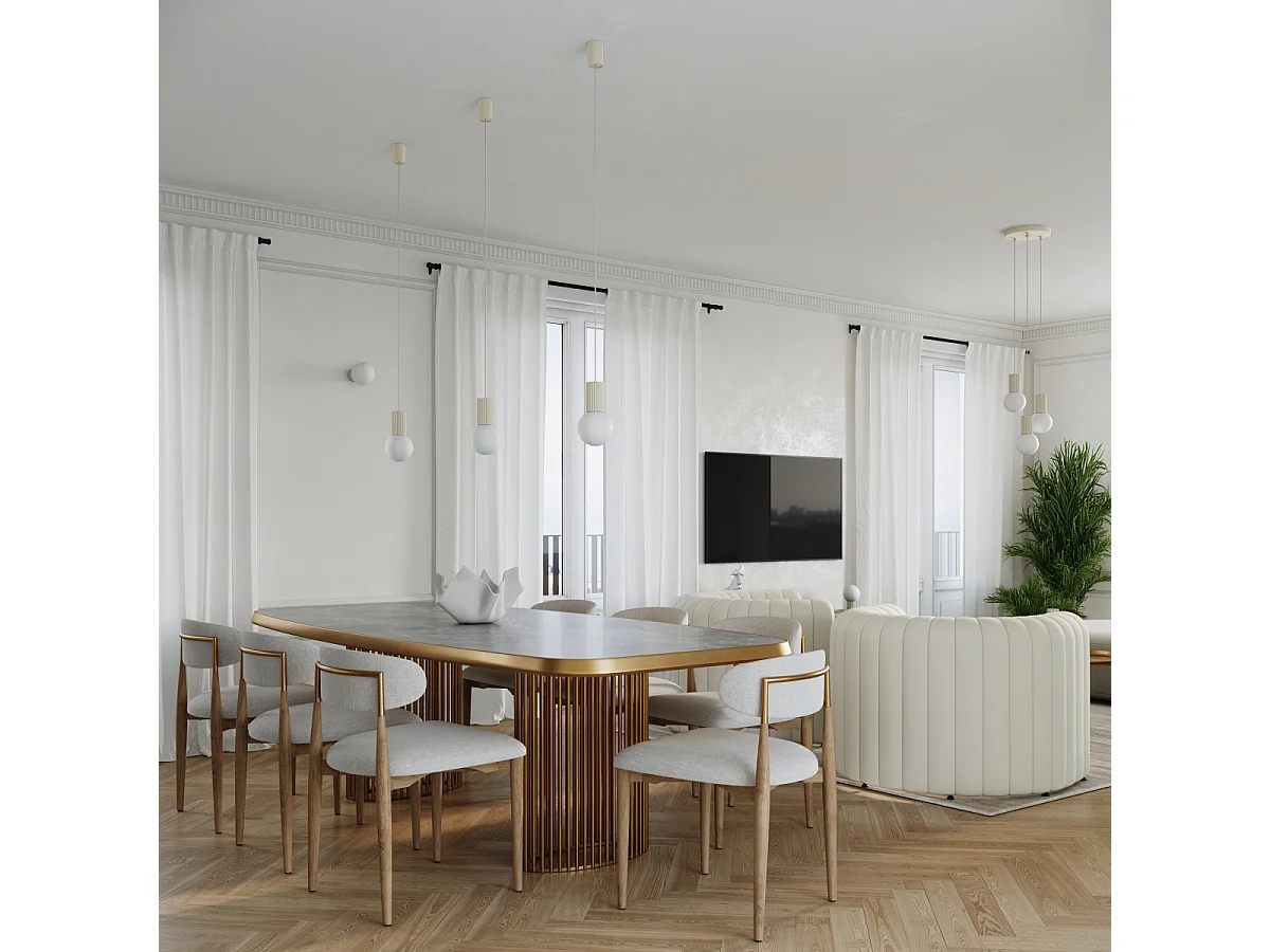 Lampe De Bureau Halo Moderne En Aluminium/Verre - 1 Sources Lumineuses - L.12 X H.19 Cm - Beige