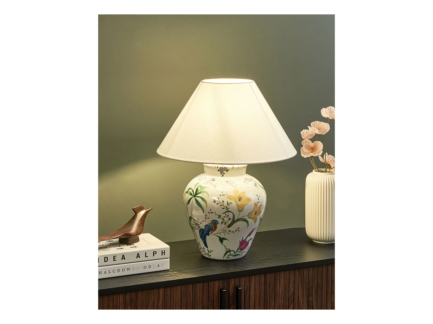 Lampe à poser DIOGO Porcelaine Blanc