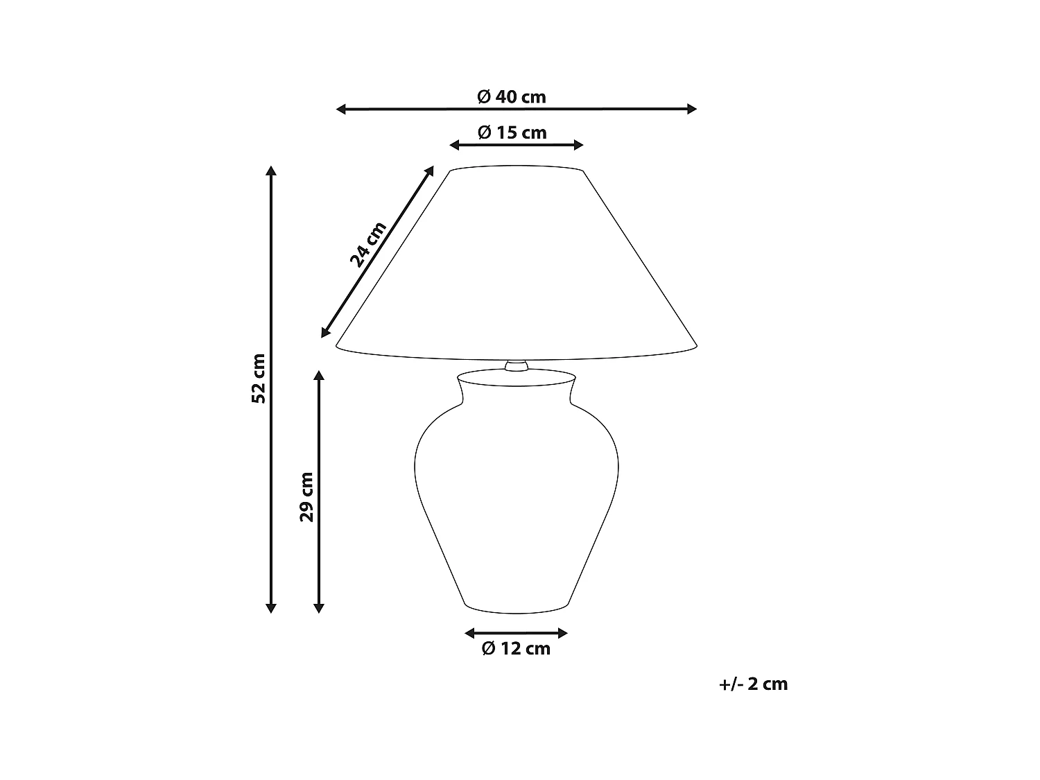Tischleuchte DIOGO Porzellan Weiss