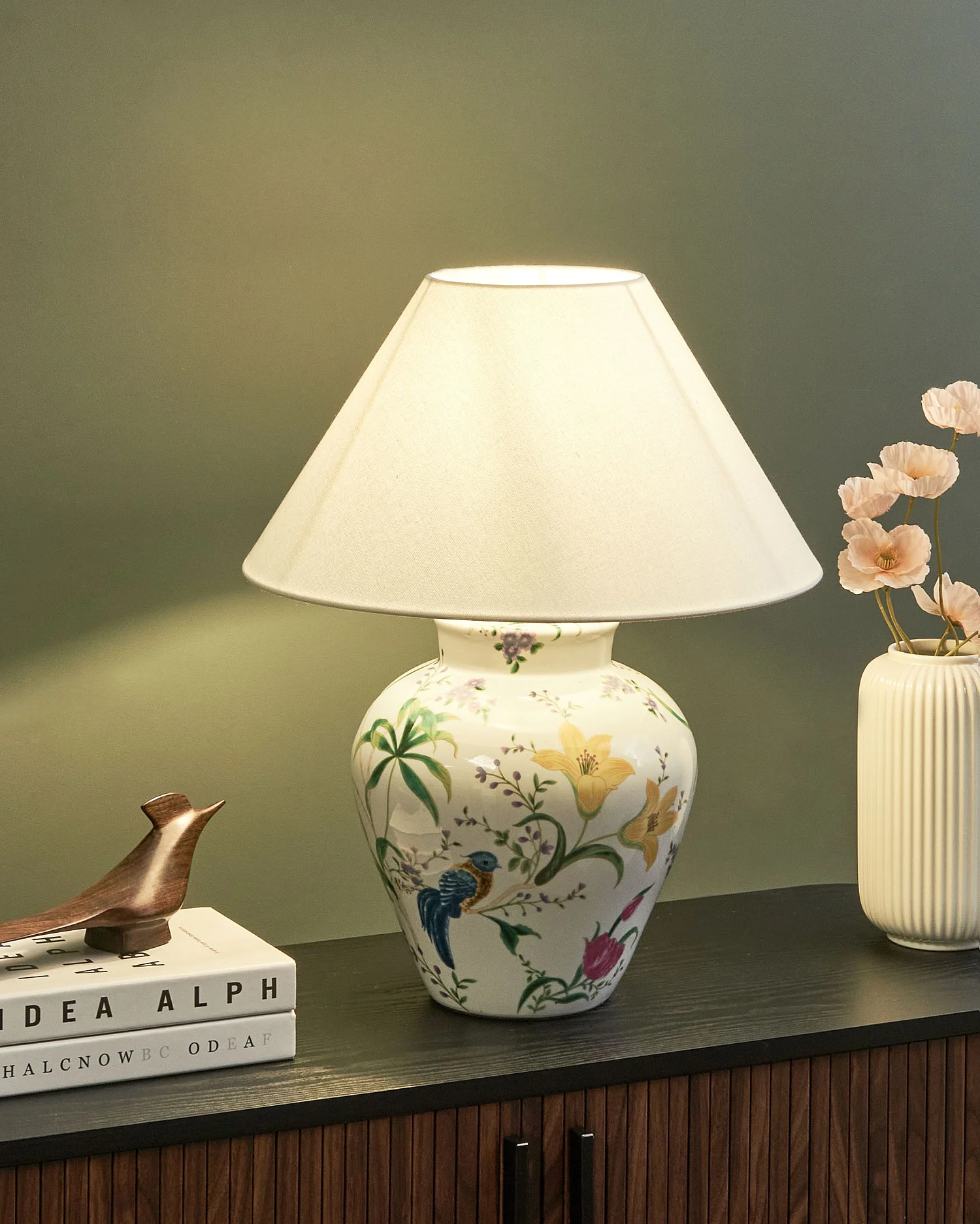 Lampe à poser DIOGO Porcelaine Blanc