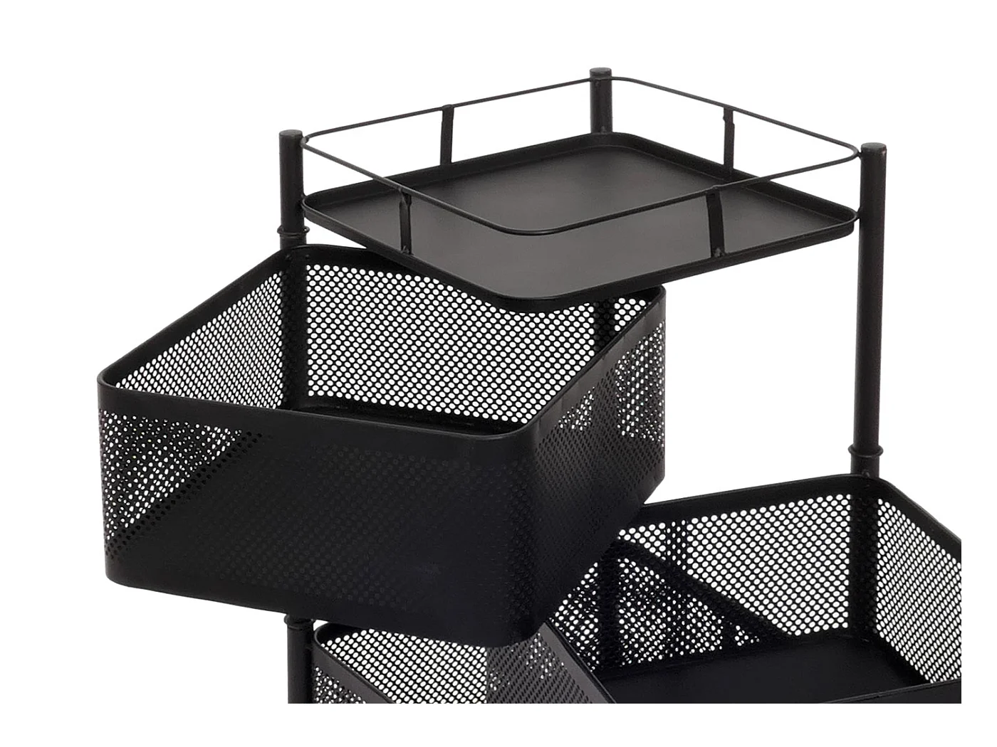 Étagère roulante MCW-N52,  noir