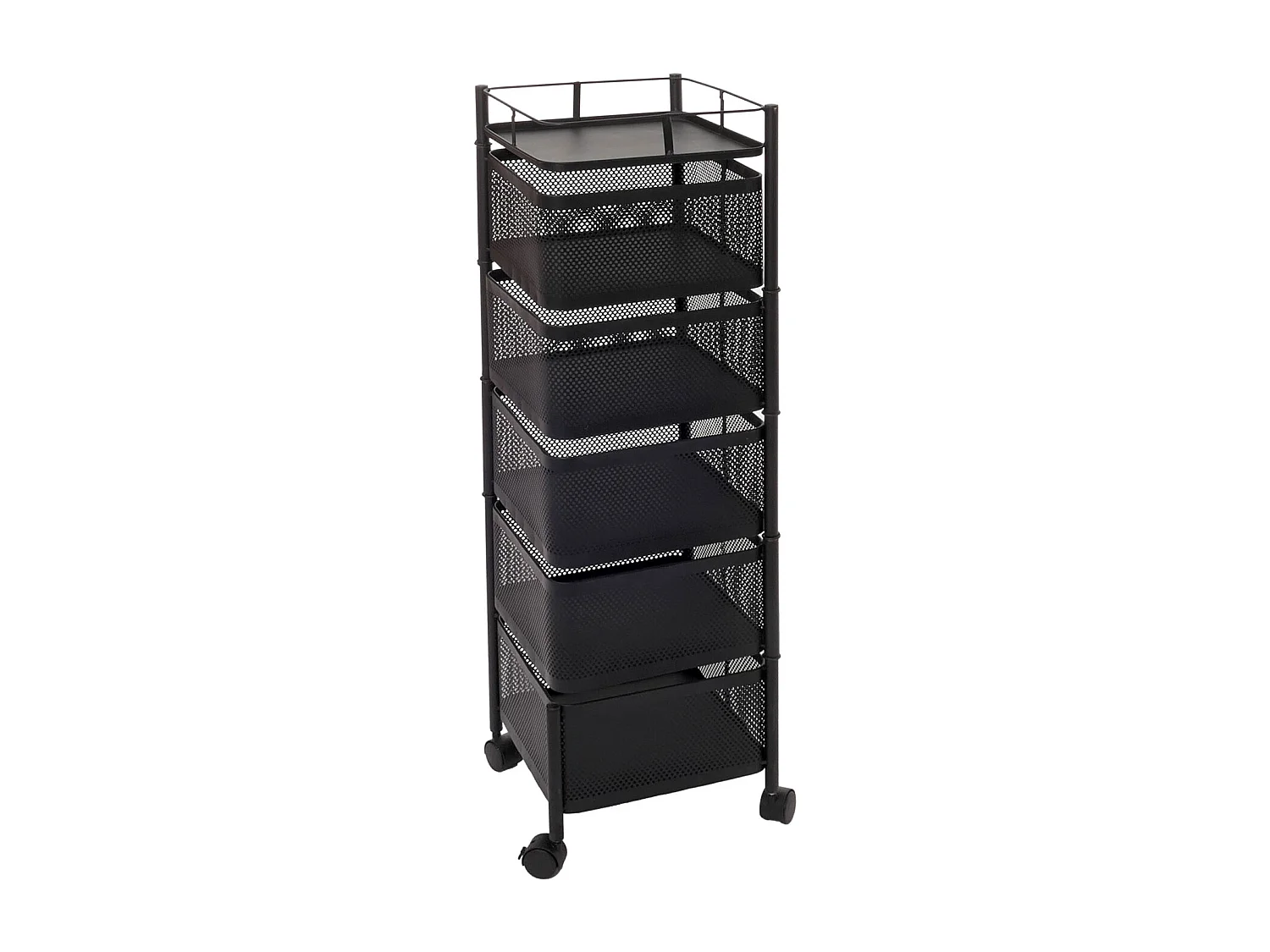 Étagère roulante MCW-N52,  noir