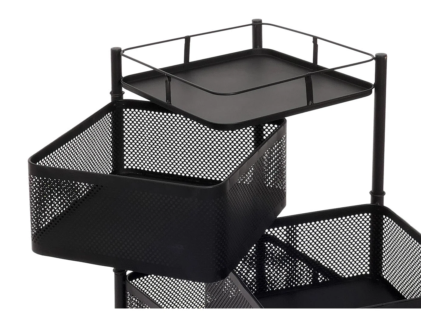 Étagère roulante MCW-N52,  noir