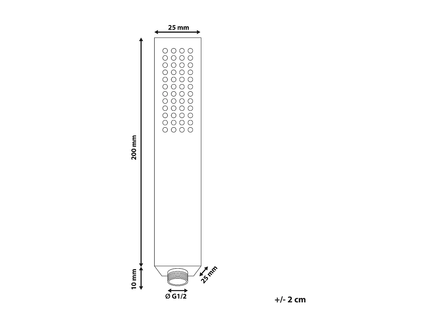 Pommeau de douche YARARI Laiton Argenté